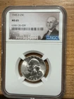 1945 d Washington Quarter NGC MS65