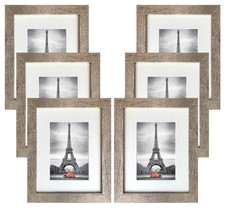 Rustic Oak Style Farmhouse Wood Grain Picture Frame, 2MM Reinforced Glass Li...