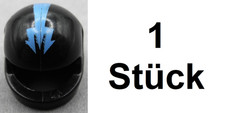 1x LEGO 2446pb23 Minifigur Zubehör Helm Motorradhelm Standard AUFDRUCK