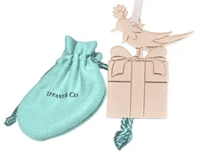 Limited Edition Tiffany & Co 2025 Holiday Ornament Bird on a Gift NEW WITH BAG