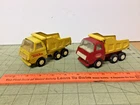 vintage mini Tonka dump truck lot red and yellow variations as-is