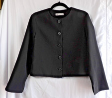 Zara Women's Classic Black Button Front Long Sleeve Jacket Blazer Size M NWOT