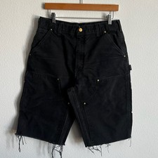 Carhartt black double knee work wear carpenter shorts