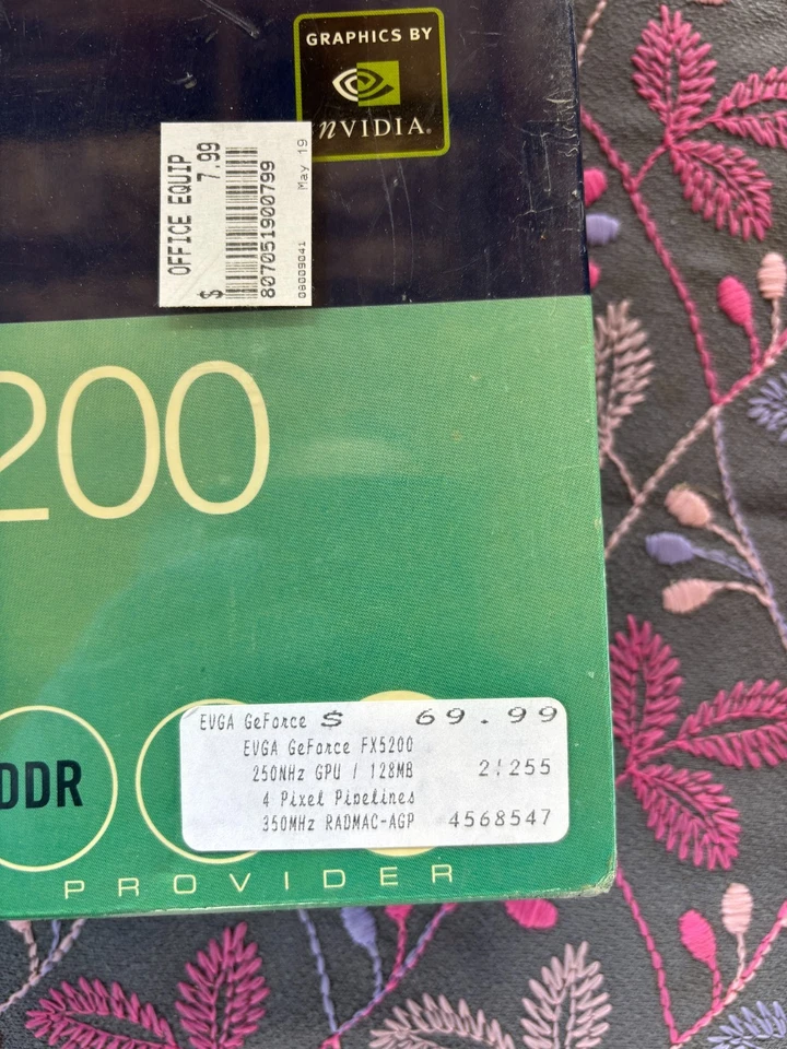 Factory Sealed - EVGA NVIDIA e-GeForce FX 5200 128MB DDR PCI Video Card - Image 2 of 4