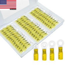 120 PCS Heat Shrink Wire Connectors, 10 12 AWG Ring Terminals, 10 12 Gauge Autom