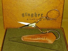 Gingher 3 1/2 inch gold handled embroidery scissors