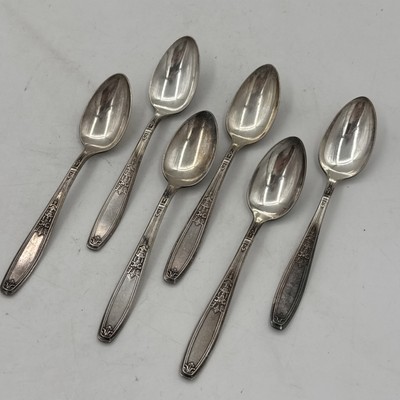 1847 Rogers Bros Ambassador Set of 6 Silver Plate Spoons Estate 6  Teaspoons