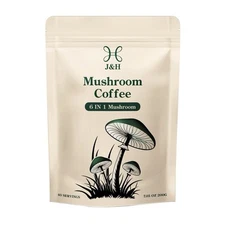 J&H Mushroom Coffee Premium 6 in 1 Sugar-Free | 40 Servings