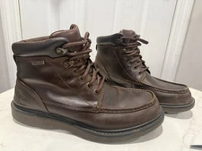 Rockport Hydro-Shield Leather Shoes Men's Waterproof Size US 10 Brown Boots