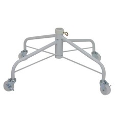 Northlight White Metal Rolling Christmas Tree Stand 6.5'-7.5' Artificial Trees