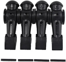 4 Black Foosball Men Counter Balanced Pin