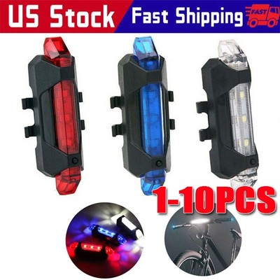 5 LED USB Rechargeable Bike Tail Light Bicycle Safety Cycling Warning Rear Lamp