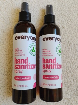Hand sanitizer Spray Ruby Grapefruit 8oz Lot Of 2 By Everyone Brand