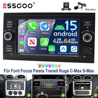 DAB+ Für Ford Transit 2005-2012 Android 15 Autoradio USB Navi CarPlay WIFI BT FM