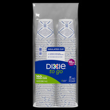 NIOP Dixie PerfecTouch Insulated Paper Hot Cups, 10 oz, 160 ct. No Foam