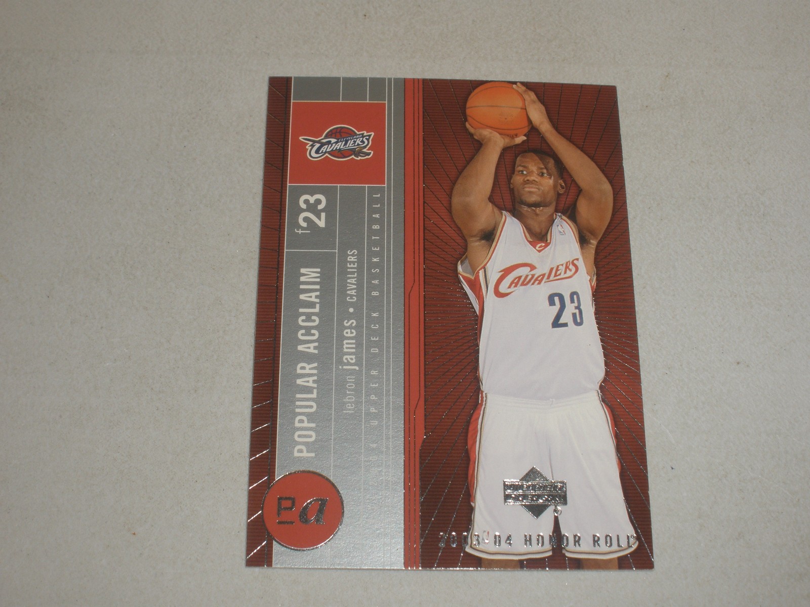 2003-04 Upper Deck Honor Roll Popular Acclaim Rookie #PA7 LeBron James RC