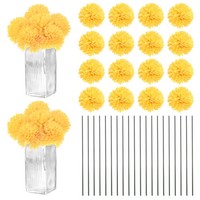 "11\" Kunst-Chrysanthemen BlumenbäLle 30Stk, Gelb, FüR Zuhause/Hochzeit/Party"