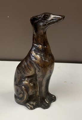 Bronze Greyhound Whippet Statue Figurine 6.5 