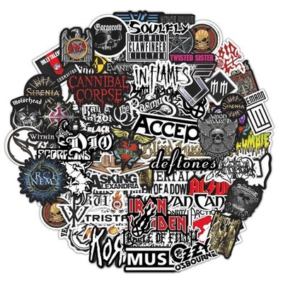 BulbaCraft Legendary Rock Band Stickers   Heavy Metal Laptop Decals - Vinyl B...