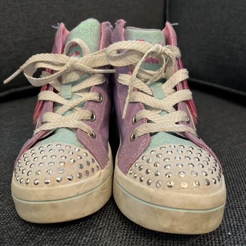 Sketcher Twinkle Toes Light Up Wings Unicorn High Top Shoes Size 1.5 Kids - Picture 3 of 17