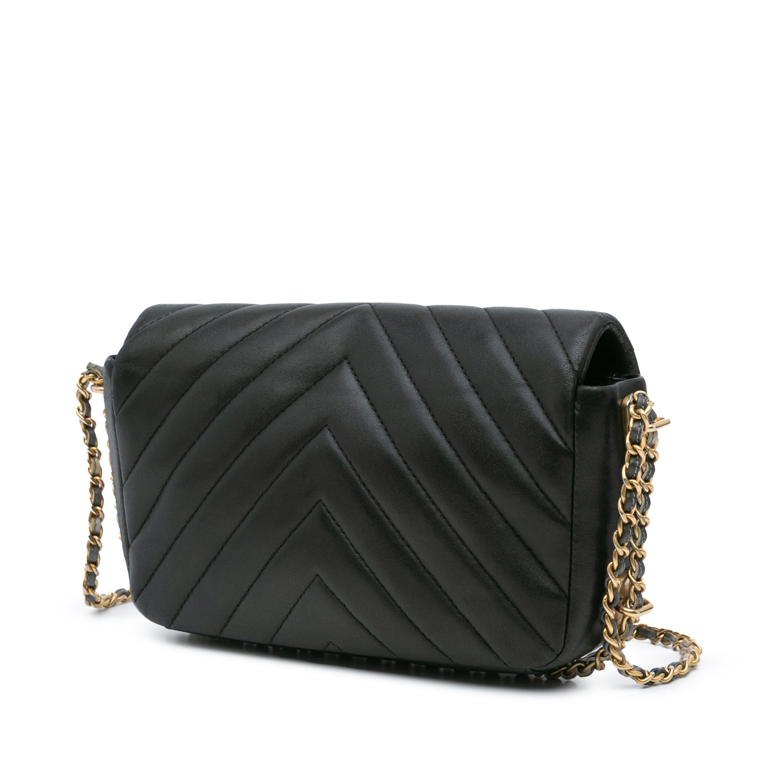 Authenticated Chanel Mini Rectangular Chevron Lam… - image 2