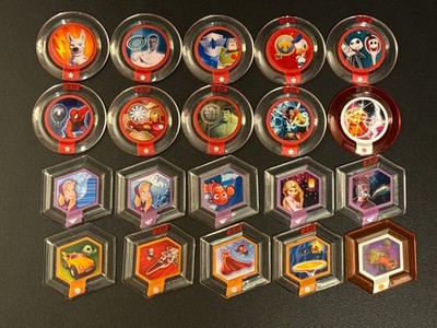 Disney infinity 1.0 and 2.0 power disk lot of 20 all tested and working