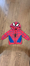 Marvel Spider-Man Boys Fleece Full Zip Hooded Jacket Red/Blue 2T
