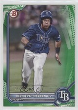 2022 Bowman Prospects Green Pattern Border 51/99 Heriberto Hernandez 03rx