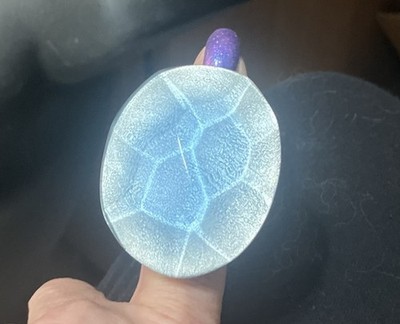 gerda lynggaard huge ring signed monies poly resin huge Blue 8.5