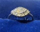 Vintage UNCAS Evil Eye Unknown Stone .925 Sterling Silver Art Deco Ring