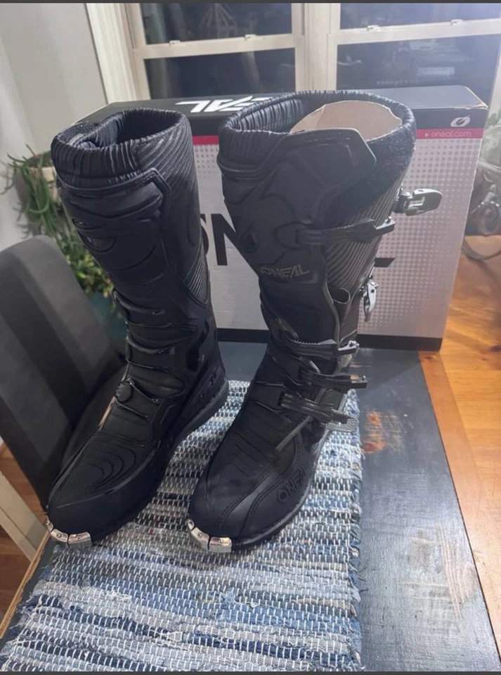 Botas de motocross O'Neal Element para hombre todoterreno MX negras motocicleta 0332 talla 13 Foto 4 de 4