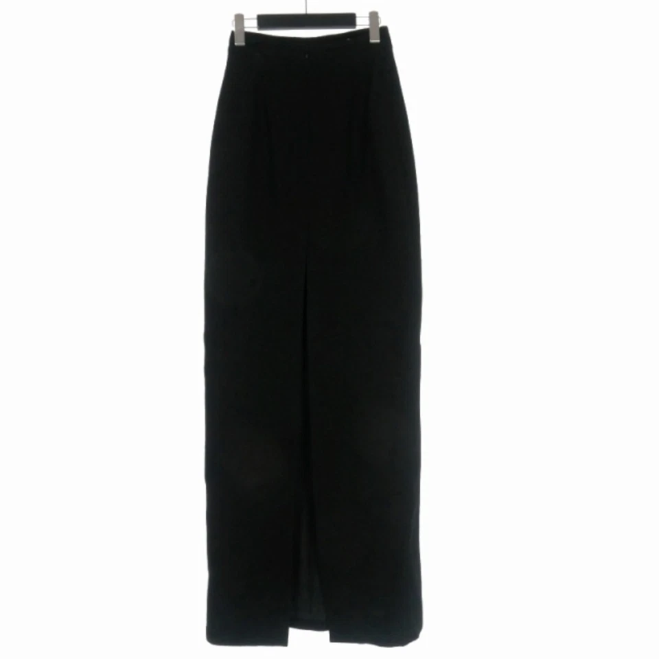 Saia Longa Andummeester ANN DEMEULEMEESTER 22AW Lã Fenda Traseira 40 Preta Usada ffa - Imagem 2 de 4