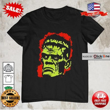 Frankenstein monster illustration gothic halloween T-shirt S-5XL