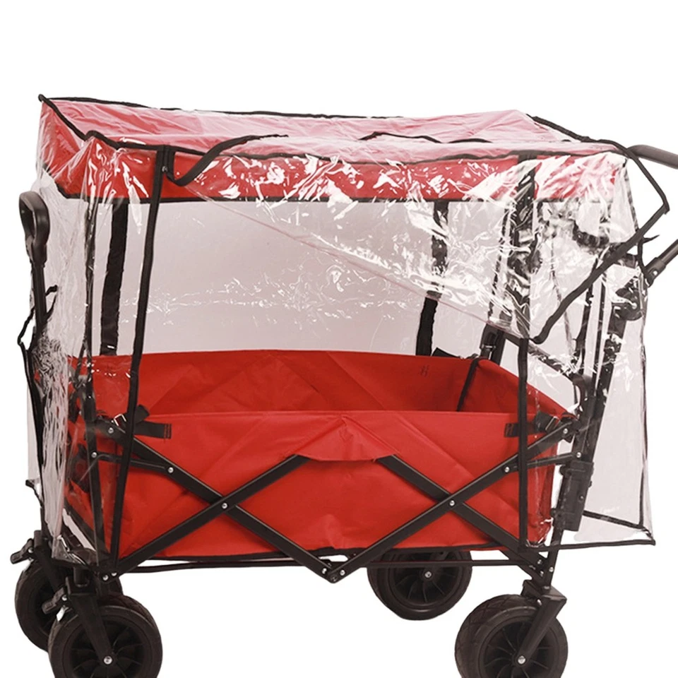 2X(Camping Trolley Regenschutz Garten Picknickwagen Kinderwagen Wagen Wasse8337 - Bild 4 von 4