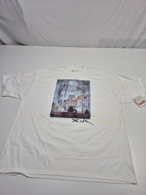 VTG Salvador Dali Shirt Men's XL White USA Discovery America Graphic Tee