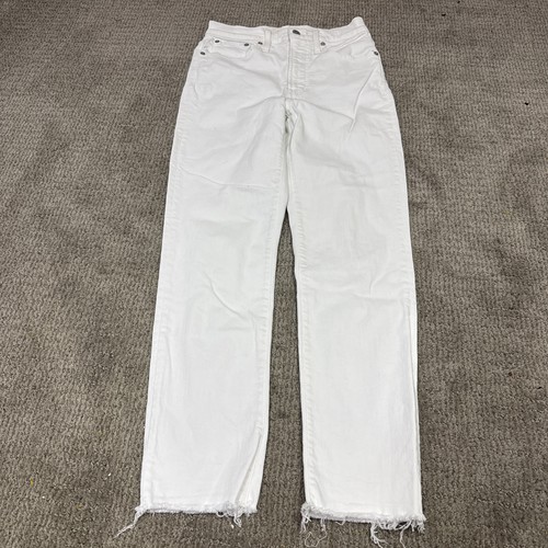 Madewell Jeans Perfect Vintage Crop Weiß Taschen Damen Größe 25