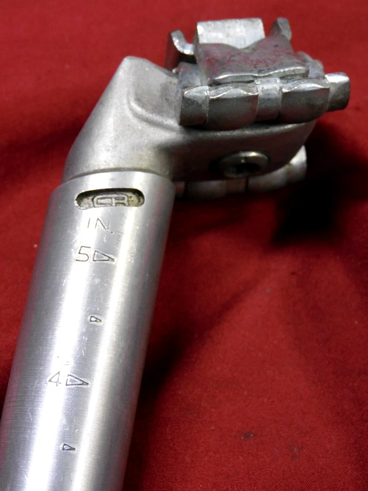 Tija de sillín vintage Sakae CR 27,2 mm aleación plateada 230 mm de largo Foto 4 de 4