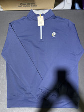 NWT MEN'S PETER MILLAR 1/4 ZIP PULLOVER, SIZE: S, COLOR: NAVY M32 
