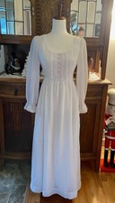 1970's Handmade Prairie Dress Pink Bows