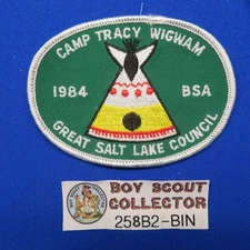 Boy Scout 1984 Camp Tracy Wigwam Great Salt Lake Council Patch 258B2-BIN