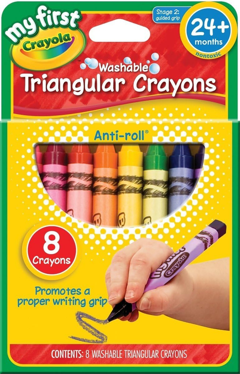 Crayola My First Triangular Crayons - Set of 8 for Early Learning