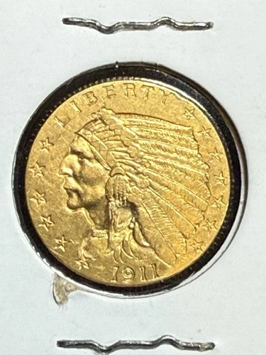 1911 $2.50 Gold Indian Head - AU - Key Date!