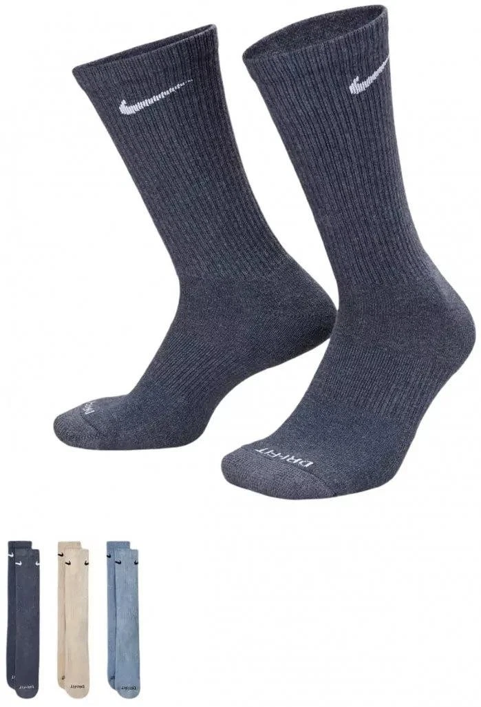[SX6888-901] MENS NIKE 3 PACK DRI-FIT PLUS CREW SOCKS