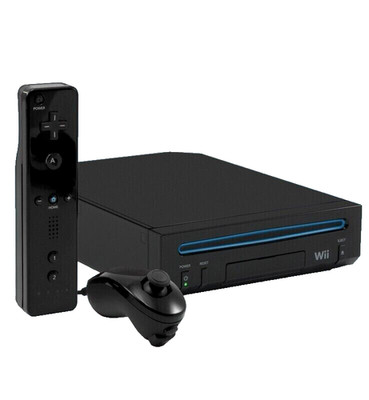 Wii - Nintendo Wii Konsole Schwarz mit Remote Plus Contr. + HDMI (guter Zustand)