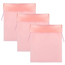 Diffuser Hair Dryer Bag, 3Pcs 15.7X11.8In Velvet Satin Bags with Drawstring, Lig