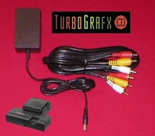 11V AC Adapter & GOLD AV Cable for Turbo Grafx 16 CD Docking Station Console NEW