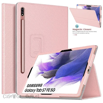 GALTD Leather Magnetic Flip Smart Stand Cover Case For Samsung Galaxy Tab S7 Fe 12.4"