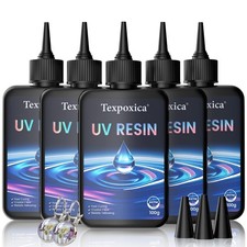 UV Resin 500g-Upgraded UV Resin Kit, Hard Type Crystal Clear Fast Curing UV E...