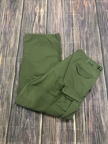 Vtg Military Trousers Cold Weather Sateen Army Pants Vietnam W-34” I” 29”