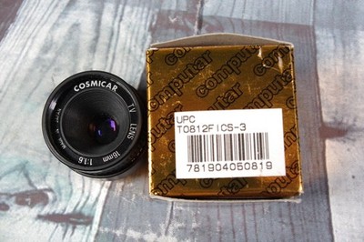16mm f/1.6 CS security CCTV prime lens Computar Cosmicar